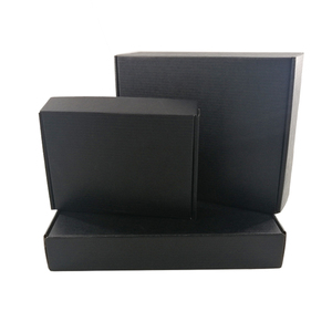 Embalaje de correo de cartón corrugado, caja de envío plana negra con <span class=keywords><strong>paquete</strong></span> plano para productos electrónicos - Product Image 6