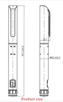 Stylo d'injection jetable ergonomique à pression par le pouce, applicateur quantitatif manuel avec capuchon de protection séparable