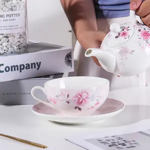 Wholesale Bone China Tea Pot With 1 Cup Teapot Chinese Porcelain Teapot