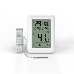 家用卧室婴儿室办公室温室地窖用带有线室内外温度监视器的探头数字温度计