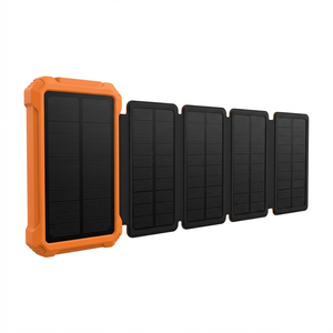 <span class=keywords><strong>Batterie</strong></span> externe <span class=keywords><strong>solaire</strong></span> 20000mAh, chargeur <span class=keywords><strong>portable</strong></span> robuste 10W PD à charge rapide, <span class=keywords><strong>batterie</strong></span> étanche avec LED pour le camping, la randonnée et les situations d'urgence - Product Image 2