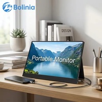 Monitor Gaming Portabel Ultra-Tipis 14 15.6 16 Inci IPS LCD FHD Layar Sentuh USB-C LED Backlit