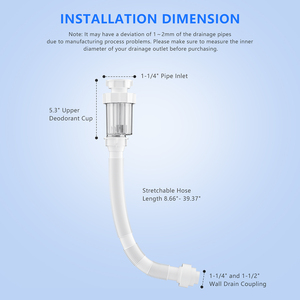 Haute qualité main siphon salle de bain armoire lavabo déodorant <span class=keywords><strong>tuyau</strong></span> d'égout <span class=keywords><strong>bassin</strong></span> égouttoir <span class=keywords><strong>tuyau</strong></span> de déchets - Product Image 2