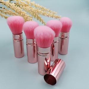 Pinceau à poudre télescopique rétractable en or rose, marque privée, pour le visage, outils cosmétiques de maquillage, mini pinceaux à blush individuels, vente en gros - Product Image 6