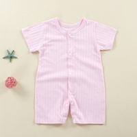 Ensemble complet de combinaisons/pantalon-pyjamas rayés unisexes légers en coton jacquard pour l'été 2026, vente en gros