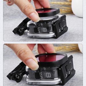 HONGDAK - <span class=keywords><strong>Carcasa</strong></span> Impermeable para <span class=keywords><strong>GoPro</strong></span> Hero <span class=keywords><strong>9</strong></span>/Hero 10 con 3 Lentes de Filtro Rojo, Rosa y Morado - Product Image 5