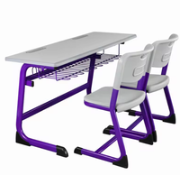 Chaises ergonomiques deux places de haute qualité avec bureaux réglables – Mobilier scolaire haut de gamme