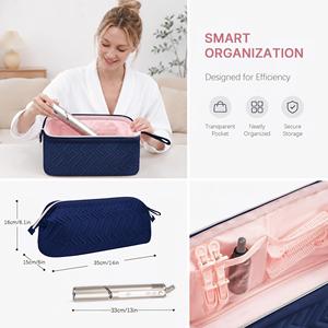 Estuche de Almacenamiento para Accesorios de Secador de Pelo, Estuche Flexible de Apertura Amplia, Compatible con Planchas de Pelo, Rizadores, Bolsa de Viaje para Herramientas de Peinado para Mujer - Product Image 2