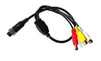 4-Pin erkek havacılık konektörü AV DC araba kamera adaptörü kablosu ses ve Video kabloları için