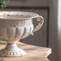 Pot Bunga Putih Bergaya Retro Amerika, Vas Hiasan Rangkaian Bunga Populer, Grosir, Perlengkapan Fotografi