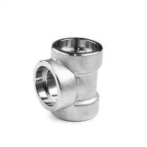 ASME B16.11 Carbon Steel 304 316L Forged Socket Welding Tee SW Pipe Fitting