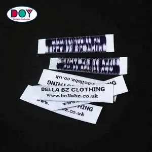Özel ad Logo dikmek kumaş dokuma boyun giyim etiketleri konfeksiyon ve işleme aksesuarları