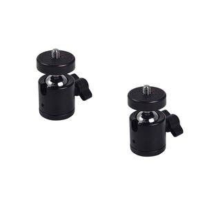 Support de trépied pour appareil photo avec vis de fixation 1/4 3/8, rotatif à 360°, pour appareils photo <span class=keywords><strong>Sony</strong></span> et Canon DSLR - Mini rotule et adaptateur de fixation flash - Product Image 4