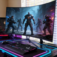 Moniteur de jeu incurvé 34 pouces 1800R 2K 3K 144Hz pour PC, vente en gros directe d'usine OEM ODM Rebekah
