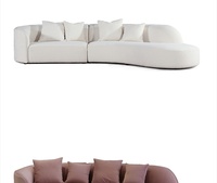Ensemble de canapés sectionnels pliables rembourrés en éponge, design moderne, gain de place, compact, confortable, revêtement en tissu pour villa et salle de sport
