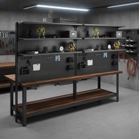 Étagère modulaire robuste en métal perforé, support industriel, organisateur de rangement pour garage, atelier, magasin de détail, présentoir