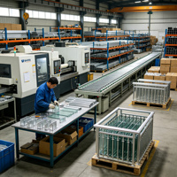 Système de balustrade en verre en aluminium T5 6063, clôture de balcon en verre trempé, rail sans cadre anodisé, fourniture d'usine OEM ODM