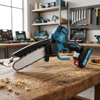 Mini-tronçonneuse sans fil de qualité industrielle et pour le bricolage, pompe à huile pour tronçonneuse sans fil pour la découpe de briques