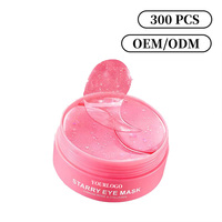Masque pour les yeux étoilé personnalisé à l'extrait de rose et à l'acide hyaluronique, anti-rides, réducteur de cernes, hydratant, patchs pour le contour des yeux