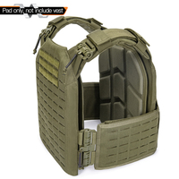 Gilet tactique GAF avec rembourrage EVA amovible pour porte-plaques, noir/vert, coussinets en mousse souples, respirants et légers