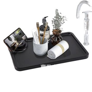 Multifunctional Wooden <b>Storage</b> <b>Tray</b> With Phone Stand Rectangular Breakfast Plate For Kitchen Desktop Use - Product Image 1