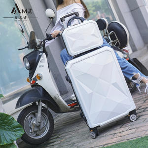 Valise trolley texturée à effet diamant, 20 pouces, légère, avec serrure, unisexe, pour voyage - Product Image 5