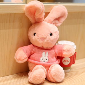 Lindo conejito de peluche de juguete para niñas diseño Super suave felpa PP algodón relleno alivio del estrés regalo - Product Image 3