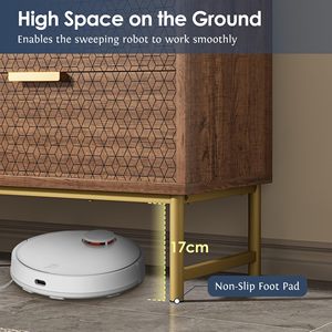 Cómoda Moderna de 6 Cajones con Patrón Geométrico en Relieve, Tiradores Metálicos Dorados, Patas y Estructura de Aglomerado, para Dormitorio, Sala de Estar o Entrada - Product Image 5