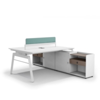Mobilier de bureau pour cabinet financier moderne personnalisé Table du personnel Cabines de bureau Poste de travail pour 2 4 6 8 personnes