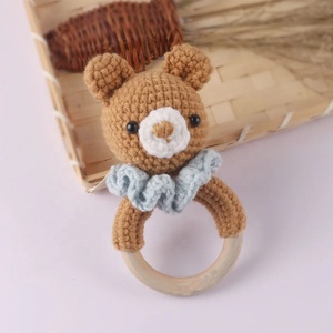 <span class=keywords><strong>Hochet</strong></span> <span class=keywords><strong>personnalisé</strong></span> pour bébé avec anneau de poignée, Crochet, Animal, <span class=keywords><strong>hochet</strong></span>, éléphant, hippopotame, jouet avec anneau en <span class=keywords><strong>bois</strong></span> - Product Image 3