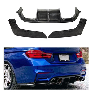 Diffuseur de pare-chocs arrière en fibre de carbone style V, séparateurs latéraux 51128056587 pour <span class=keywords><strong>BMW</strong></span> F80 M3 F82 F83 M4 Competition CS GTS 2014-2020 - Product Image 1