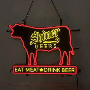 Стеновая вывеска с логотипом, неоновая вывеска, рекламная доска, металлические буквы, искусственный акрил, ретро, неоновая вывеска для бара - Product Image 3