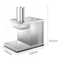Commerciële groente- en fruitsnijder, -dicer en -slicer van roestvrij staal, elektrische hakselaar/dicer, capaciteit 70 kg/u, kubusvormig