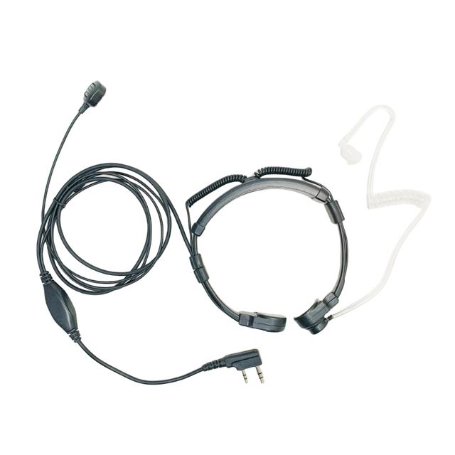 Throat Mic Speaker Waterproof Type Earpiece Neck Earphone Heavy Duty Throat Vibration Mic Microphone for Baofeng Walkie Talkie