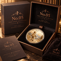 Pièce de monnaie commémorative en cuivre fin 999 de 5 oz, en relief 3D, pour les premiers pas de bébé, souvenir de collection, artisanat métallique, cadeau