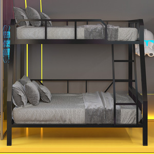 Wholesale Modern Design Metal Wrought Iron <strong>Bunk</strong> <strong>Beds</strong> For Gaming Hotels Dormitory <strong>Double</strong>-Decker Student <strong>Beds</strong> Commercial Use - Product Image 6