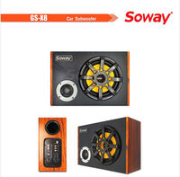 Soway OP-F PC-4 Audio De Voiture Chargé Boîtiers sous-marins avec boîte et amp voiture Subwoofer voiture audio active 10 subs basse Construire 16 ans