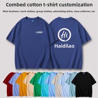 T-shirt à manches courtes 100% coton personnalisé 200g Coupe ample Col rond Anti-boulochage Décontracté Imprimé pour le travail en groupe