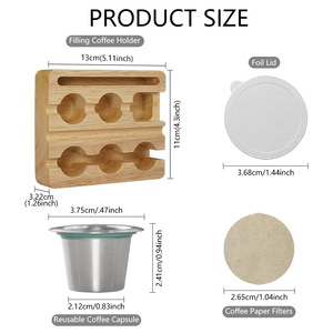 Personnalisé 1SET Dosettes de café en aluminium jetables écologiques Remplissage Support d'étanchéité Capsules de café réutilisables Couvercles Papiers filtres - Product Image 3