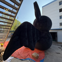Ballon gonflable géant en forme de chauve-souris avec LED, mascotte de dessin animé pour la décoration de la place lors d'une activité sur le thème d'Halloween