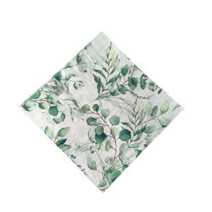 ผ้าเช็ดปากพิมพ์ลายแบบกำหนดเอง สีดำ แดง เขียว ลายอักษรย่อ สำหรับงานแต่งงาน ผ้าเช็ดปากกระดาษส่วนตัว - Product Image 4