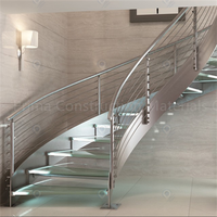 Solution d'escalier circulaire élégante sur mesure, escalier en colimaçon en bois moderne et luxueux pour l'intérieur de la maison