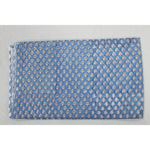 Tela de Algodón Suave con Diseño Floral Estampado a Mano en Azul para Ropa de Verano, Tela Africana Hecha a Mano para Confección de Vestidos por Metro - Product Image 1