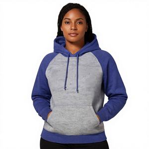 Founding Year 1922 Sigma Gamma Rho Custom Printed <b>Grey</b> Blue Raglan Sleeves Pullover Hoodie SGRho Sorority Apparel 100% Bamboo - Product Image 1