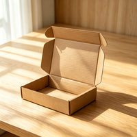 Boîte d'expédition en carton ondulé en papier kraft, avec languette de fermeture, écologique, emballage durable, logo personnalisé, vente en gros, boîte d'expédition pour cosmétiques