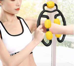 Bras Jambe Cou Muscle <span class=keywords><strong>Relax</strong></span> U Forme Rouleau de Massage pour Salle De Sport Yoga Sport 4 Roues - Product Image 5