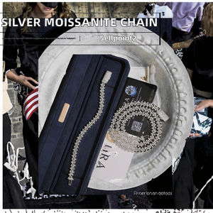 Collar de Cadena Cubana con Cruz de Moissanita en Plata de Ley 925, Pasa el Test de Diamantes - Product Image 2