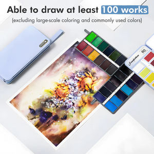 Kit di Acquerelli Tascabile da Viaggio Fontainebleau, Set di 12 Colori con Pennello e Tavolozza da Viaggio - Product Image 6