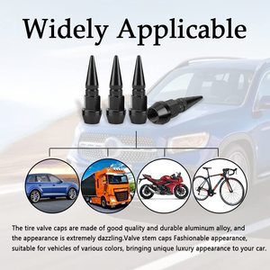 Bouchons de valve rouges pleins avec embout pointu pour roues de vélo et moto sans chambre à air, norme américaine - Product Image 5