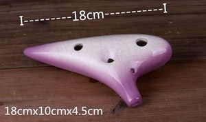 Ocarina de Cerámica de 12 Orificios en Do Alto con Esmalte Degradado Craquelado, Instrumento Musical Folclórico, para Enseñanza Musical y Recitales, Suministro al por Mayor - Product Image 6